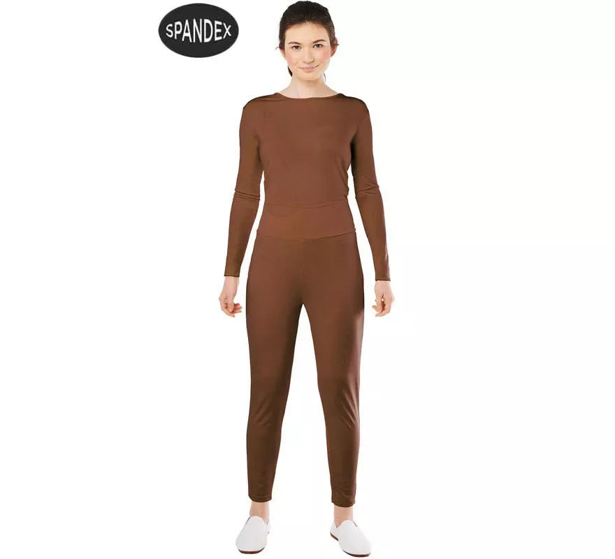 Translation missing: it.Conjunto Maillot Spandex en 2 piezas color Marron para mujer