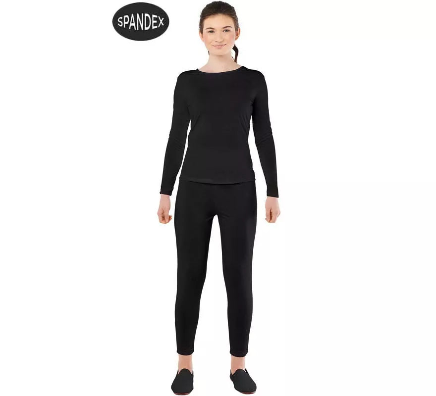 Translation missing: it.Conjunto Maillot Spandex en 2 piezas color Negro para mujer