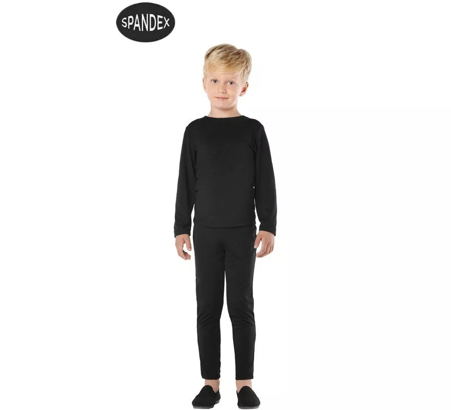 Translation missing: it.Conjunto Maillot Spandex en 2 piezas color Negro para niños