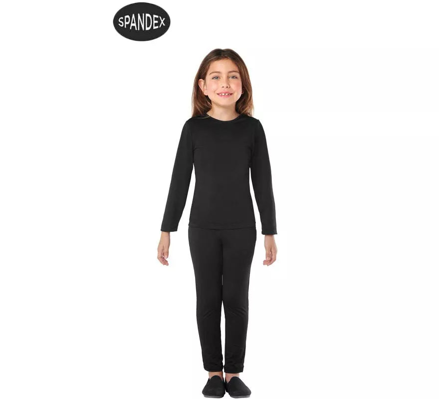 Translation missing: it.Conjunto Maillot Spandex en 2 piezas color Negro para niños