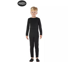 Set di body spandex nero in 2 pezzi per bambini