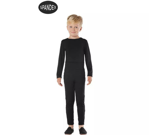 Conjunto Maillot Spandex en 2 piezas color Negro para niños