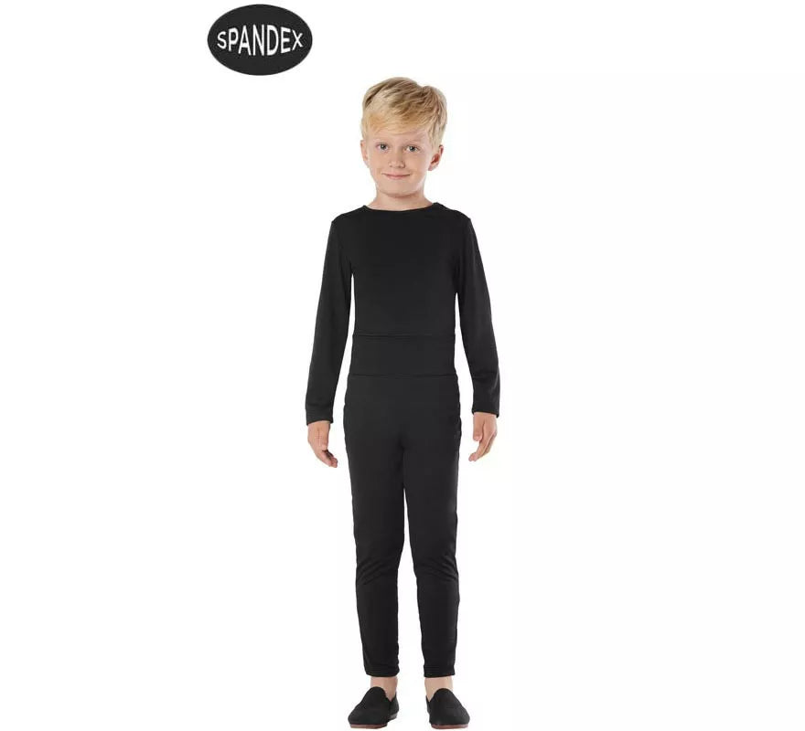 Translation missing: it.Conjunto Maillot Spandex en 2 piezas color Negro para niños