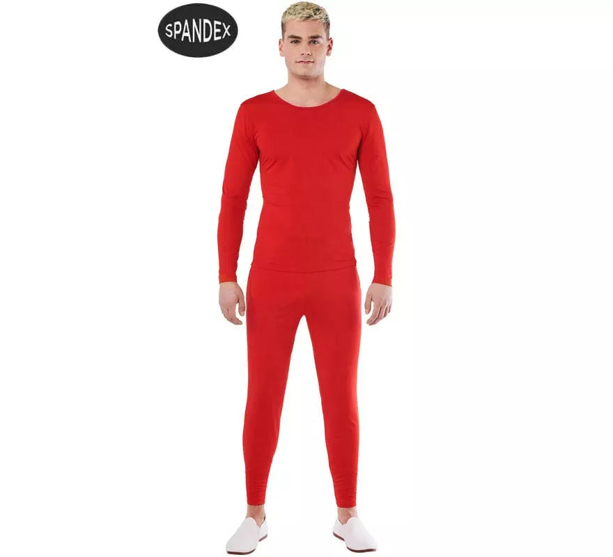 Conjunto Maillot Spandex en 2 piezas color Rojo para hombre