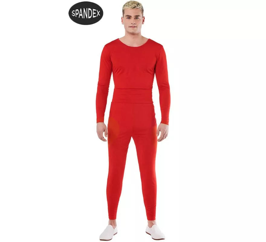 Conjunto Maillot Spandex en 2 piezas color Rojo para hombre