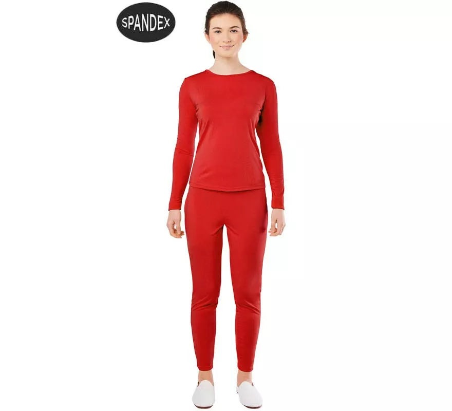 Translation missing: es.Conjunto Maillot Spandex en 2 piezas color Rojo para mujer