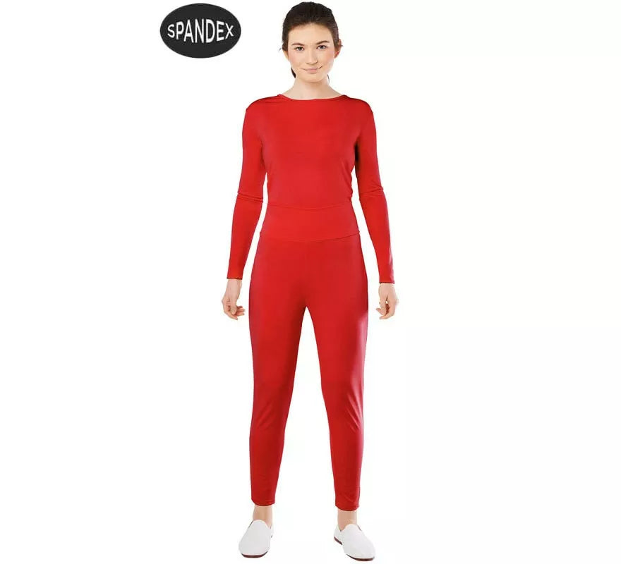 Translation missing: it.Conjunto Maillot Spandex en 2 piezas color Rojo para mujer