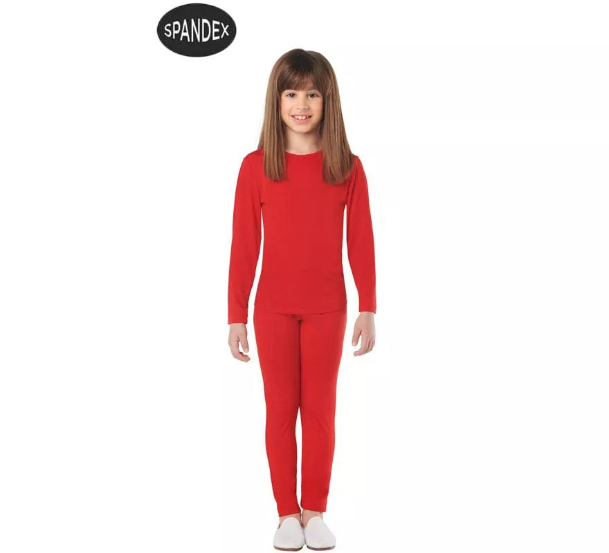 Translation missing: es.Conjunto Maillot Spandex en 2 piezas color Rojo para niños