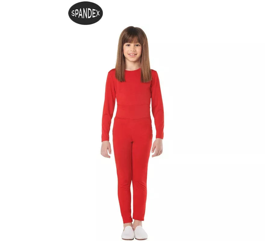 Translation missing: it.Conjunto Maillot Spandex en 2 piezas color Rojo para niños