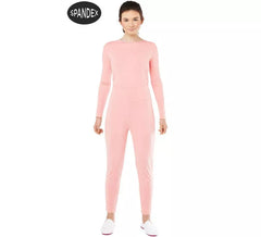 Body in spandex rosa da 2 pezzi per donna