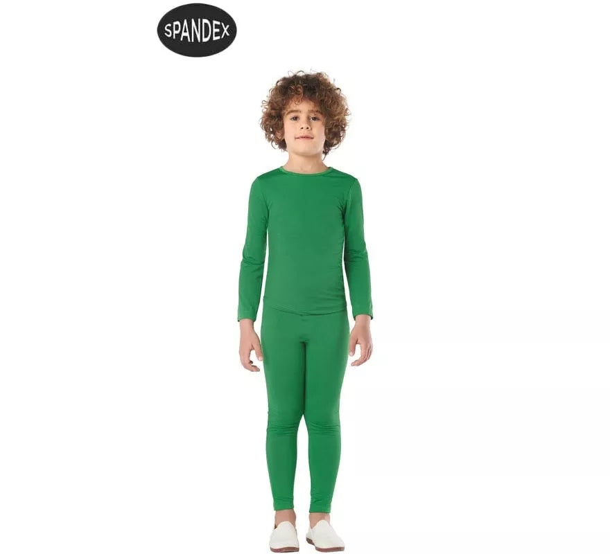 Translation missing: it.Conjunto Maillot Spandex en 2 piezas color Verde para niños