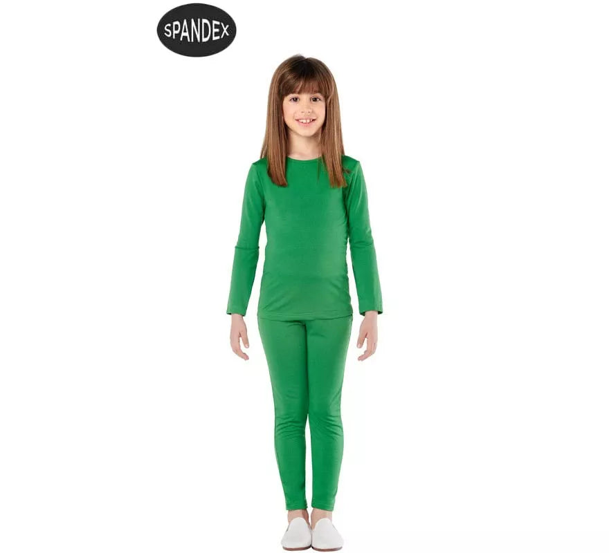 Translation missing: it.Conjunto Maillot Spandex en 2 piezas color Verde para niños