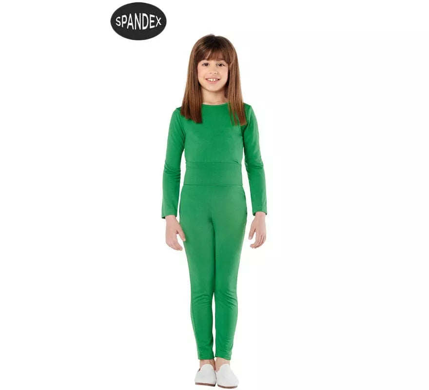 Translation missing: es.Conjunto Maillot Spandex en 2 piezas color Verde para niños