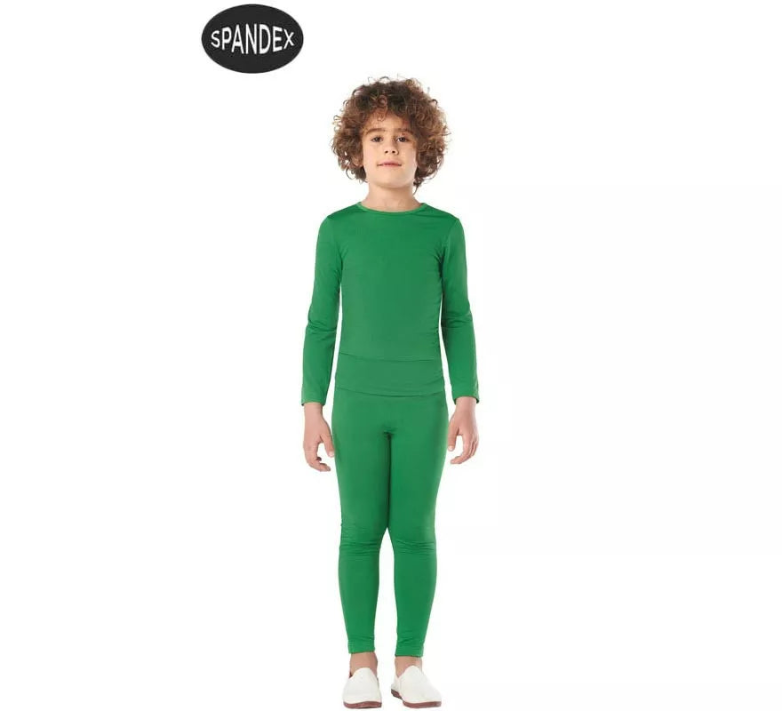 Translation missing: es.Conjunto Maillot Spandex en 2 piezas color Verde para niños