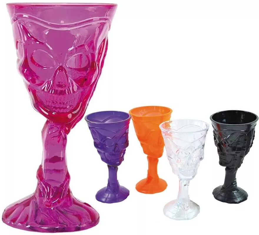 Copa de Calavera 18 cm en 4 colores surtidos
