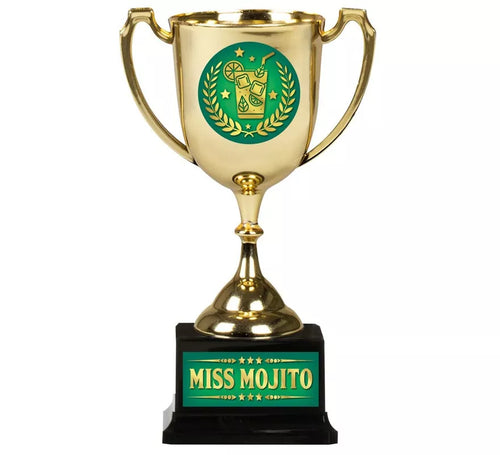 Copa Miss Mojito dorado y verde 18 cm