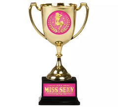 Copa Miss Sexy dorado y fucsia 18 cm