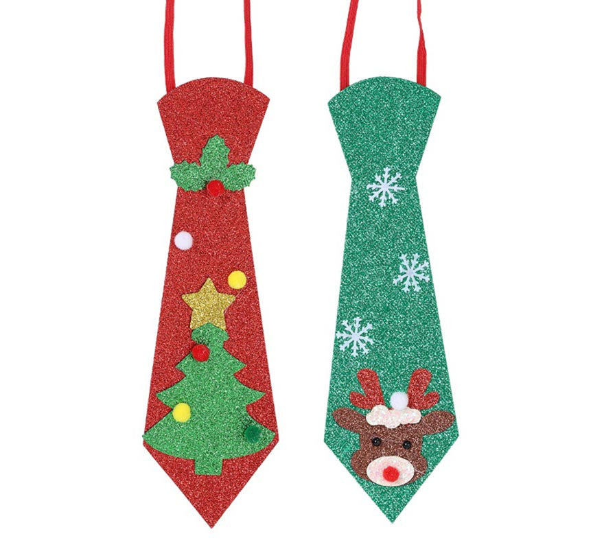 Translation missing: es.Corbata Árbol de Navidad y Reno en modelos surtidos de 8,5X24 cm