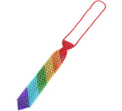 Cravatta arcobaleno con perline