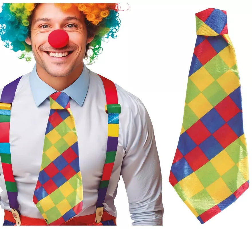 Translation missing: it.Corbata de Payaso cuadros 55 cms