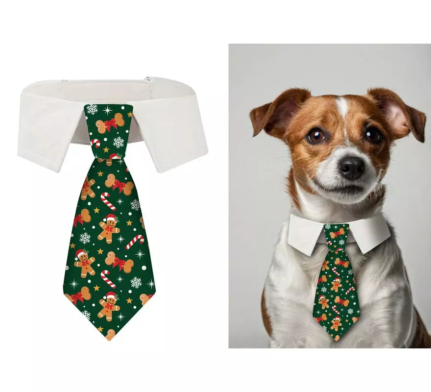 Translation missing: it.Corbata Estampada de Muñeco de Jengibre de 20 cm para perro