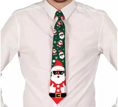 Cravatta stampata con Babbo Natale da 45 cm