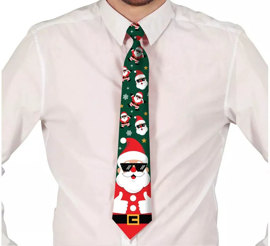 Translation missing: it.Corbata Estampada de Papá Noel de 45 cm
