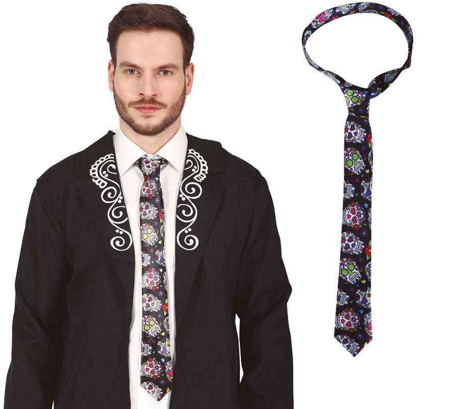 Translation missing: es.Corbata Gruesa con Calaveras Mexicanas