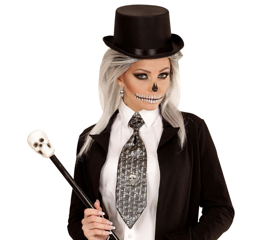 Translation missing: it.Corbata Halloween de Calavera Metalizada