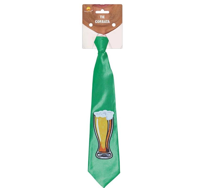 Translation missing: es.Corbata Verde con estampado de Cerveza de San Patricio