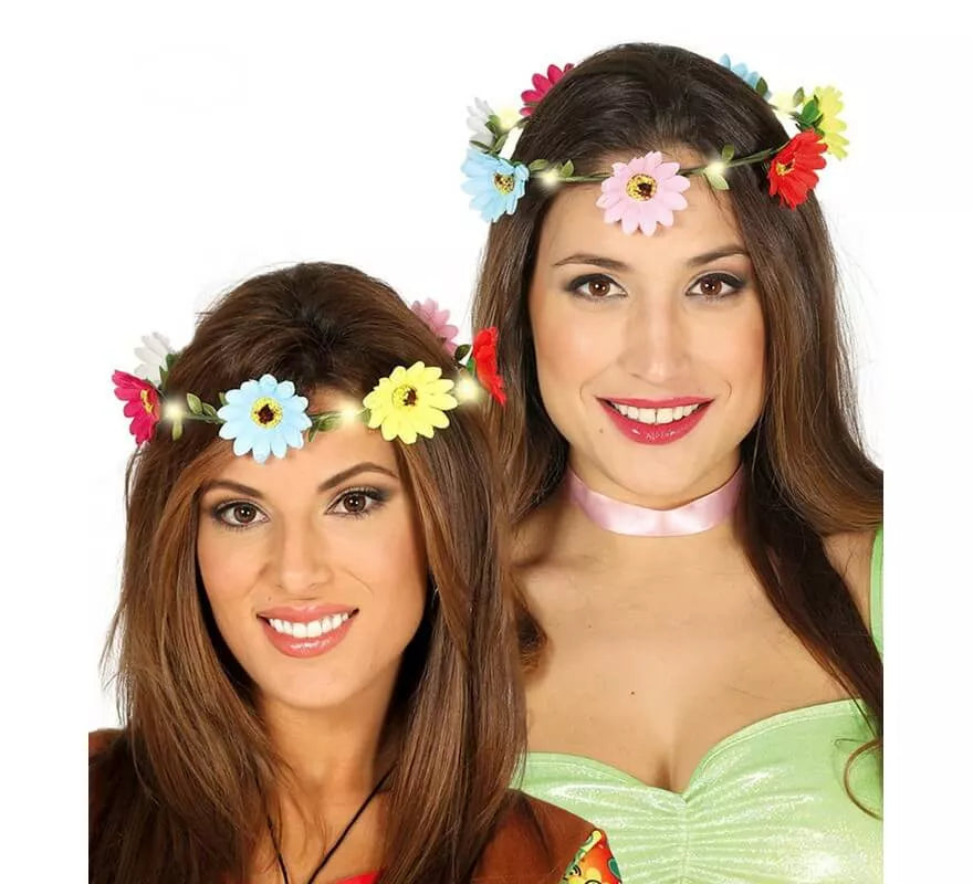 Translation missing: it.Corona de Flores Multicolor y Luz