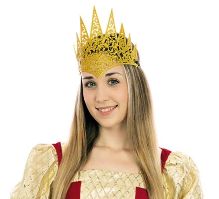Translation missing: it.Corona de Reina dorada con picos