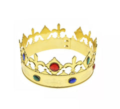 Corona d'oro del re con bigiotteria di gemme