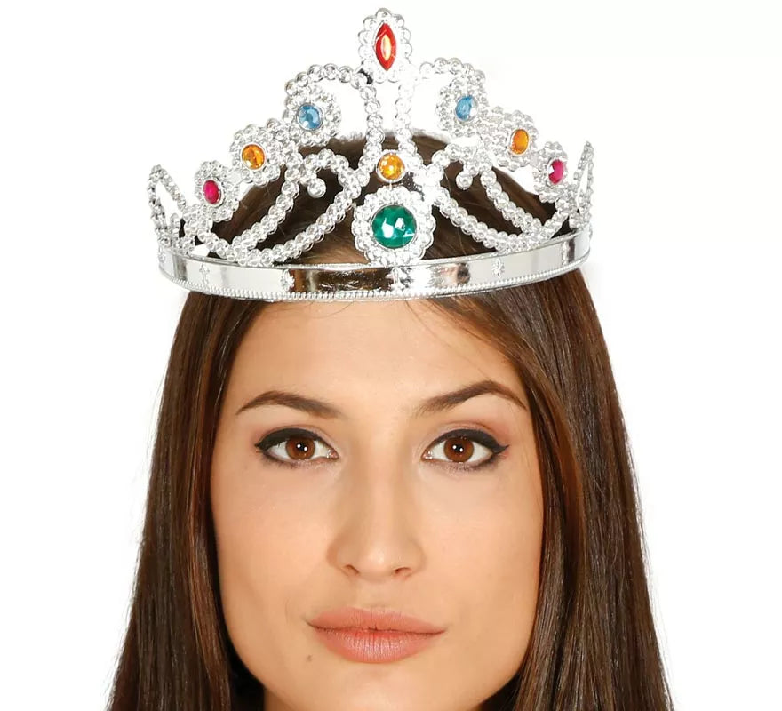 Translation missing: it.Corona o Diadema de Reina de color plata ajustable