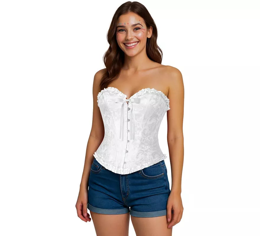 Translation missing: es.Corset blanco con Lazo para mujer