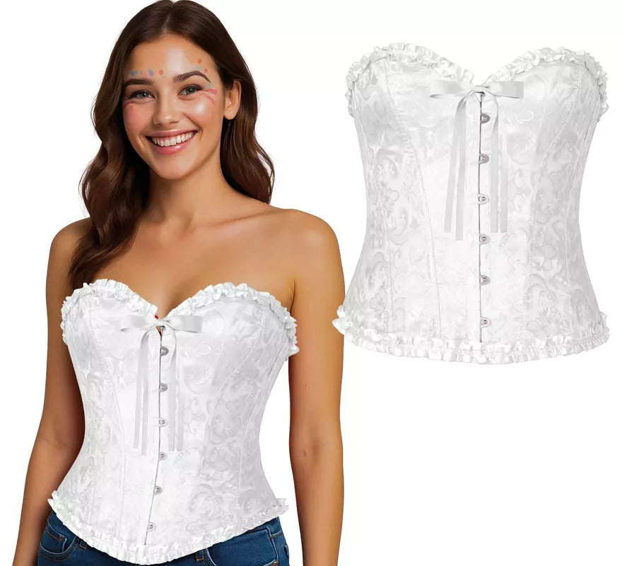 Translation missing: es.Corset blanco con Lazo para mujer