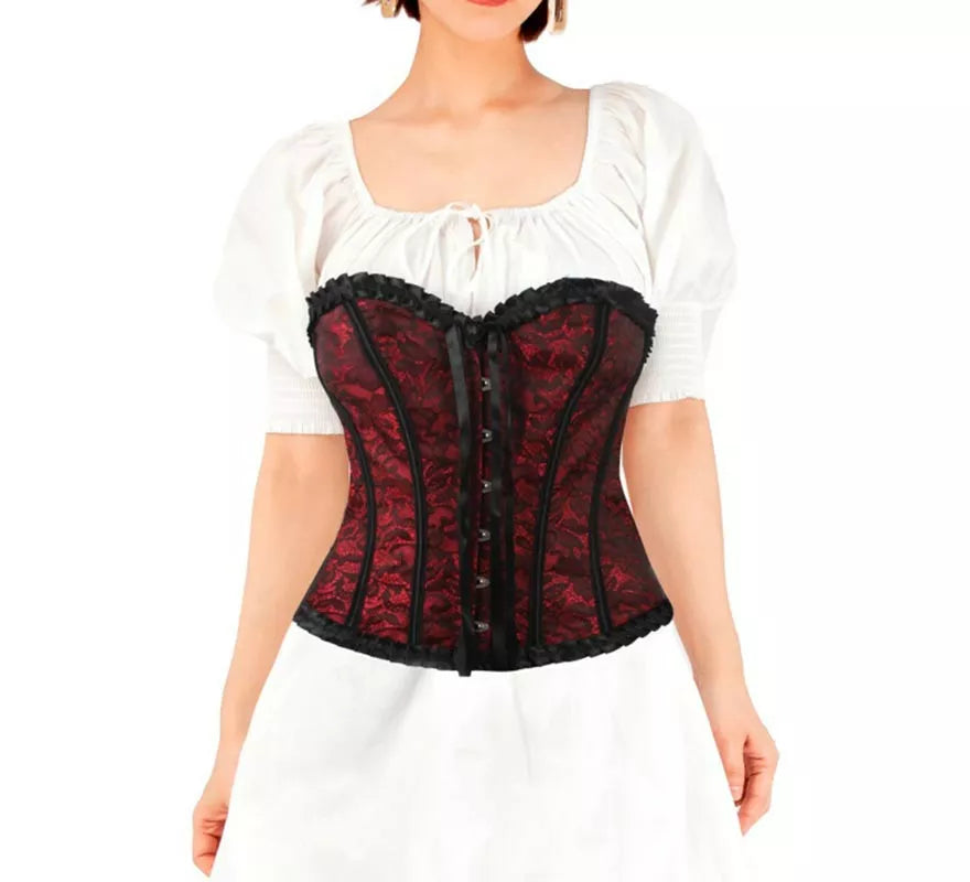 Corset de Encaje rojo para mujer