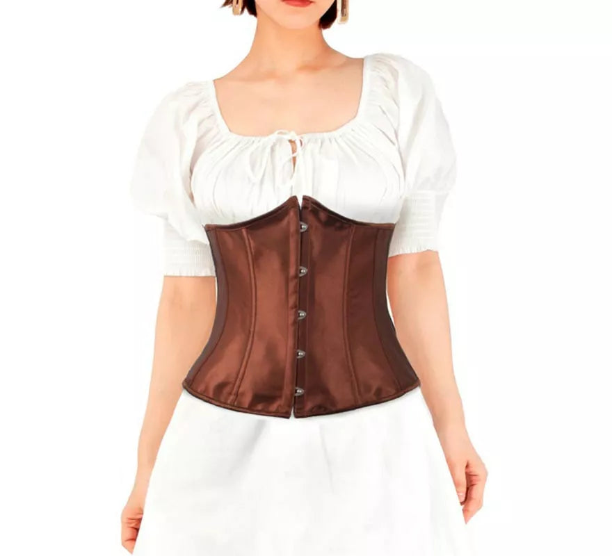 Translation missing: it.Corset de Raso café para mujer