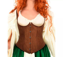 Corsetto medievale marrone per donna