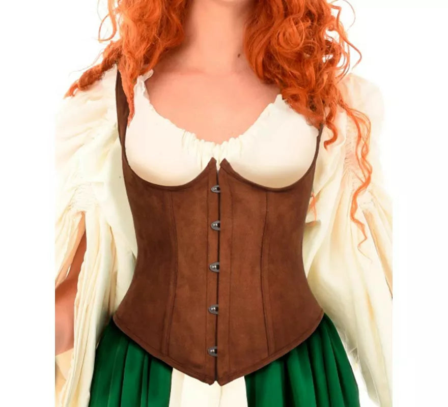 Translation missing: it.Corset Medieval marrón para mujer