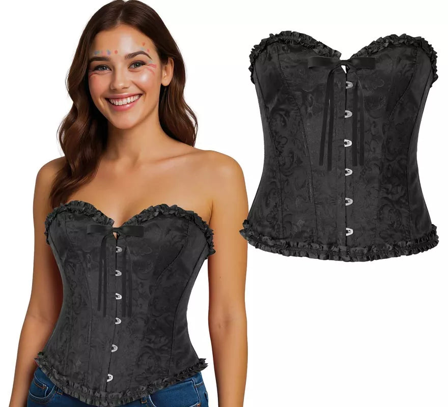 Translation missing: it.Corset negro con Lazo para mujer
