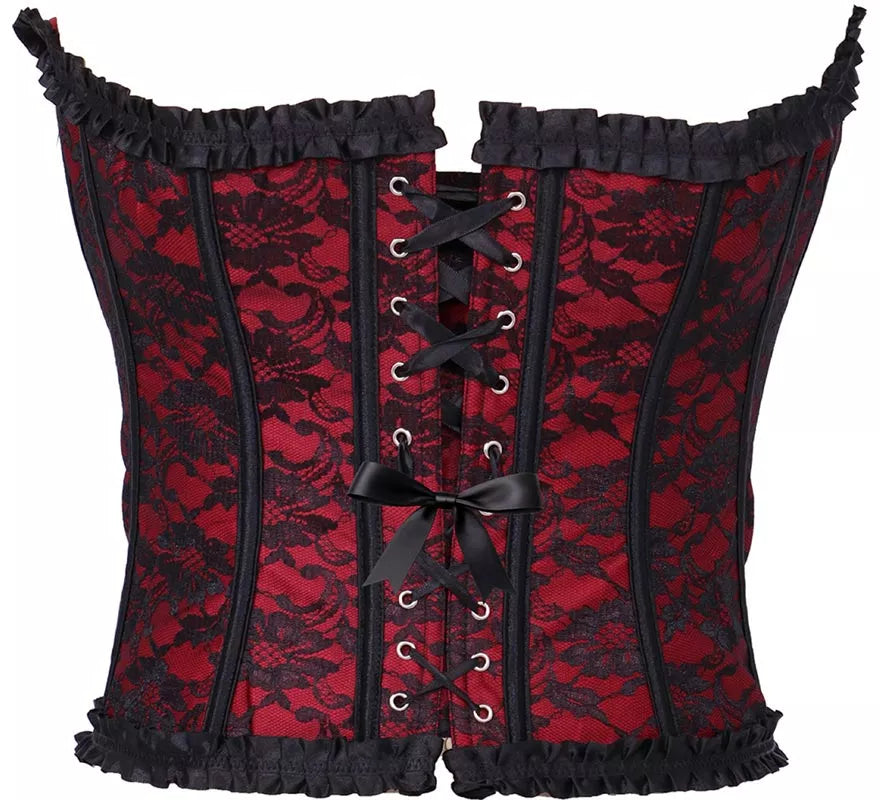 Corset Pirata burdeos para mujer