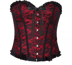 Corsetto pirata bordeaux per donna