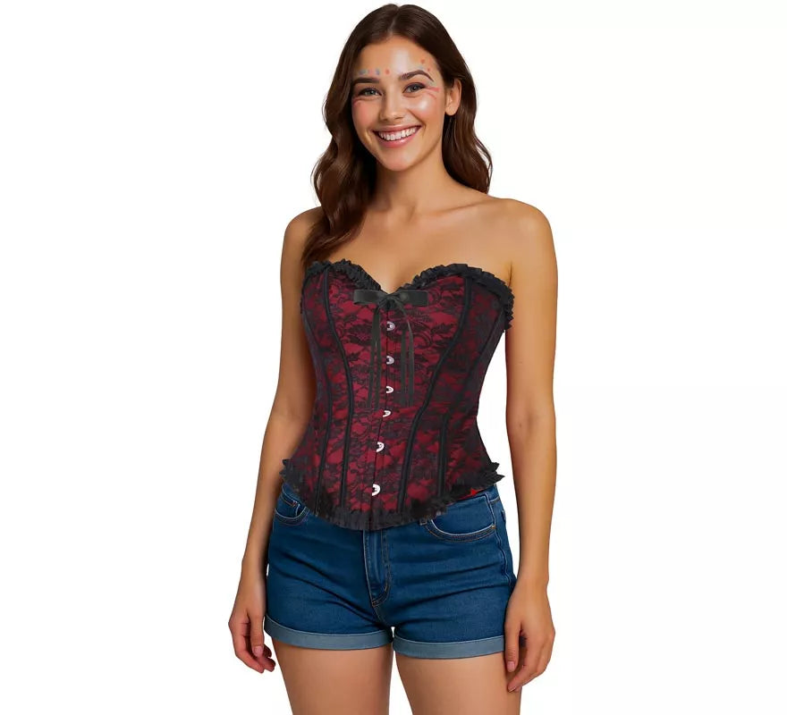 Translation missing: it.Corset Pirata burdeos para mujer