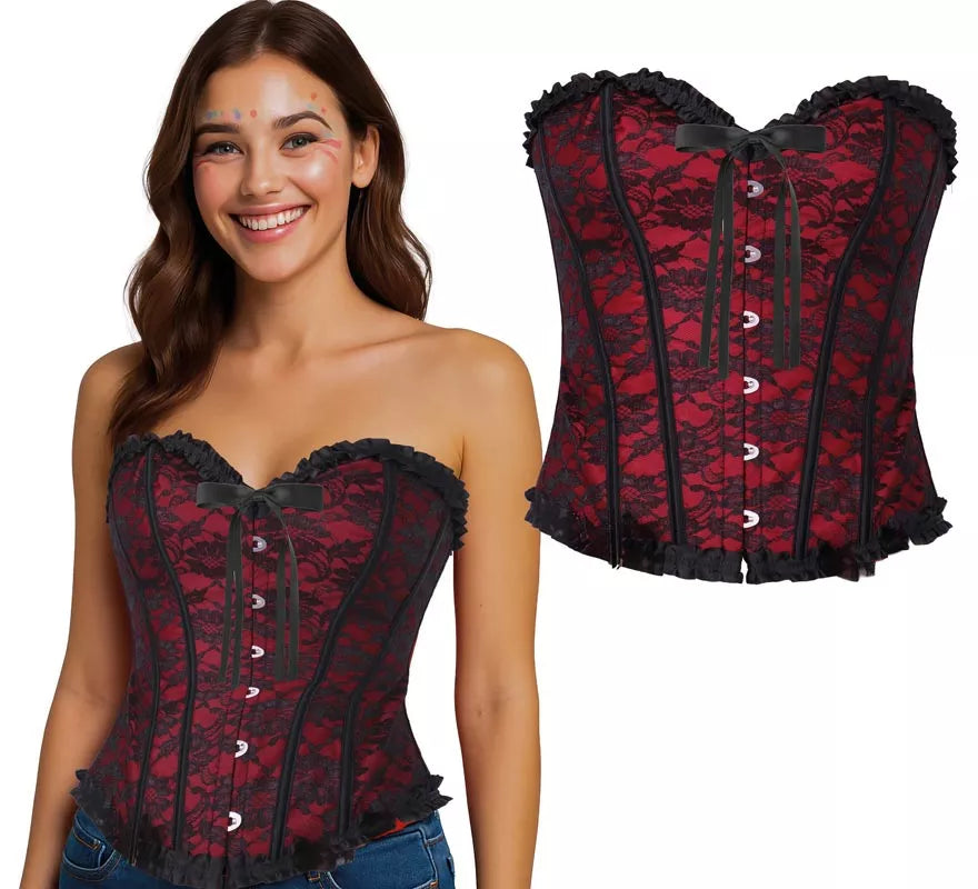 Translation missing: it.Corset Pirata burdeos para mujer