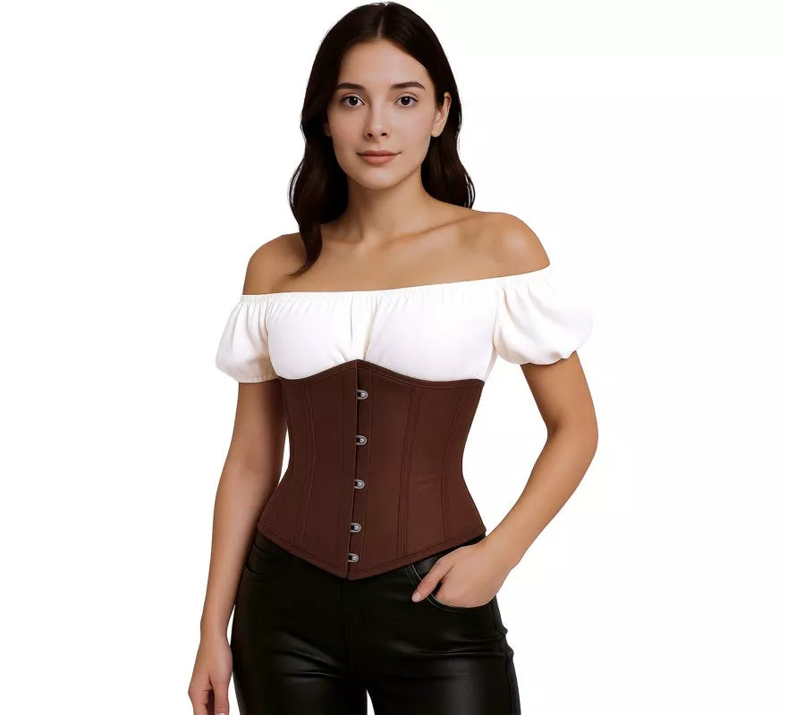 Translation missing: es.Corset Pirata marrón para mujer