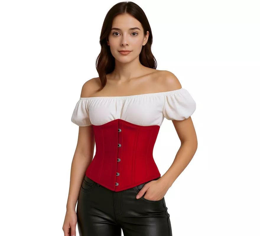 Translation missing: it.Corset Pirata rojo para mujer