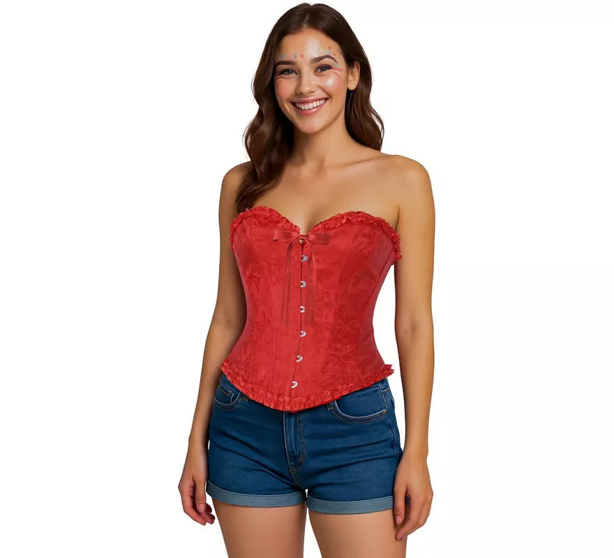 Translation missing: it.Corset rojo con Lazo para mujer