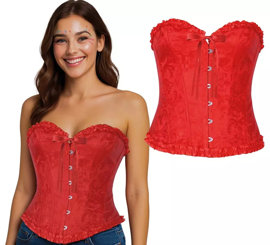 Translation missing: it.Corset rojo con Lazo para mujer