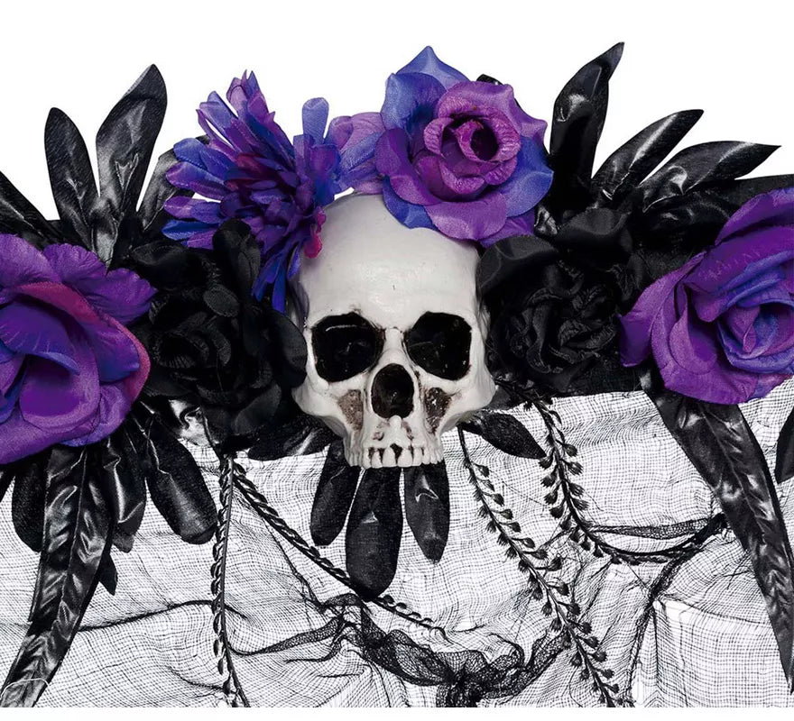 Translation missing: es.Cortina con Flores Lilas de 80X120 cm